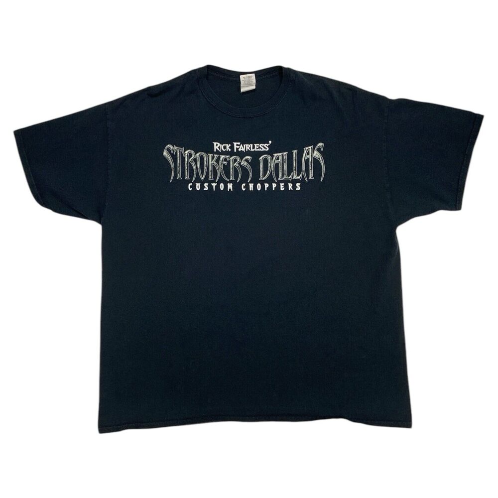 Rick Fairless Strokers Dallas Custom Choppers Men's T Shirt 2XL Motorcycle Biker